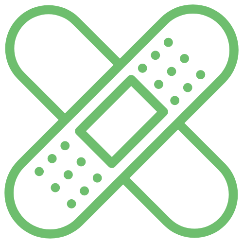 Pflaster – Symbol für Impfungen